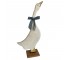 (52900350) STATUE-Painted Wooden Goose w/ Bow