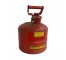 (25390010)GAS CAN-Vintage Justrite Distressed Red 2 Gallon Safety Can