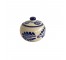 (72070157)JAR w/LID-Small Decorative Blue & White Moroccan Inspired Jar