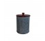 (25320134)CONTAINER w|Lid-Small Metal Tin w|Wooden Top