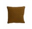 (50061160)THROW PILLOW-Brown Pillow w|Rust Orange Diamond Pattern & Cord Trim