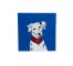 (HDEW0100)CANVAS-Dalmatian w|Red Bandana on Blue Background