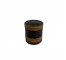 (25320138)CONTAINER w|LID-Black Lacquered Twine Jar w|Natural Twine Decor