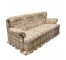 (40010355)SOFA-Traditional Tufted Back Plaid Sleeper Sofa w|Pleated Skirt