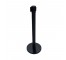 (89300015) STANCHION - Single Black Matte w/ Retractable Belt