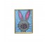 (8521PJ29)FRAMED ART-Polka Bunny Grey & Blue