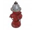 (48000012)FIRE HYDRANT-Authentic Red w|Chrome Top Fire Hydrant