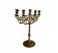 (52140048)CANDELABRA-Antique Brass (5) Branch "Lions of Judah" Candle Holder