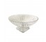 (25677077)DECORATIVE BOWL-Glass Ribbed Bowl on Pedestal