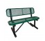 (40707607)PARK BENCH-Outdoor Steel Green Bench w|Backrest