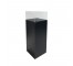 (40360724)PEDESTAL-Short Acrylic Top w|Black Laminate Base-18"Sq