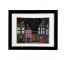 (8521PJ44)FRAMED ART-Colorful Homes w|String Lights in White Border