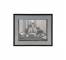 PRINT-Vintage Black & White Photo of Officer at Desk w|Paperwork