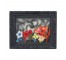 (HDEW0122)FRAMED ART-Decoupage Multi Colored Flowers in Black Frame