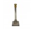 (50020754)CANDLESTICK HOLDER-Antique Chrome Column w|Brass Top