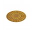 (01010177)DINNER PLATE-Vintage Melamine Golden Yellow Sunflower