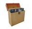 (59100013)VINYL RECORD CARRIER-Vintage Beige Record Holder w|Lock