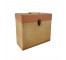 (59100013)VINYL RECORD CARRIER-Vintage Beige Record Holder w|Lock