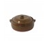 (25480069)POT-Mottled Chocolate Brown w|Lid