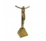 (52730088)CRUCIFIX-Brass Jesus in Stigmata on Stand