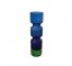 (52571097)VASE-Modern Geometric Blue Vase w|Green Bottom