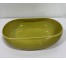 BOWL-SERVING-GLAZED GREEN FREEFORM