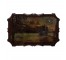 (55000123)WALL CLOCK-Large Resin Picture of Mountain/Island Clock