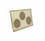 (52200472)PICTURE FRAME-3 Oval Picture Collage in Brass Frame