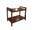 (40410096)BAR CART-Mid Century Teak w|Brass Trim
