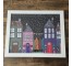 (8521PJ55)Starry Night & String Lights |Framed Art