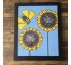 (8521PJ59)Pair of Sunflowers |Blue Background |Black Frame