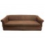 (40010364)SOFA-Brown Upholstered Sofa w|Skirt