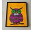 (8521PJ62) Chevron Owl W/Green Eyes