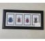 (8521PJ75) 4 Beetles | Black Decorative Frame