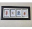 (8521PJ76) 4 Insects |Black Decorative Frame