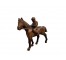SCULPT-BRONZE JOCKEY ON HORSE FIGURINE