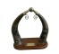 MOUNTED ANIMAL HORNS-GONG STAND