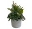 FAUX PLANT-Mixed Succulent Arrangement Grey Pot