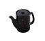 SMALL TEA POT- Black W/Red Polka Dots