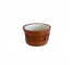 (10340028)RAMEKIN-White Ceramic Bowl in Wicker Basket