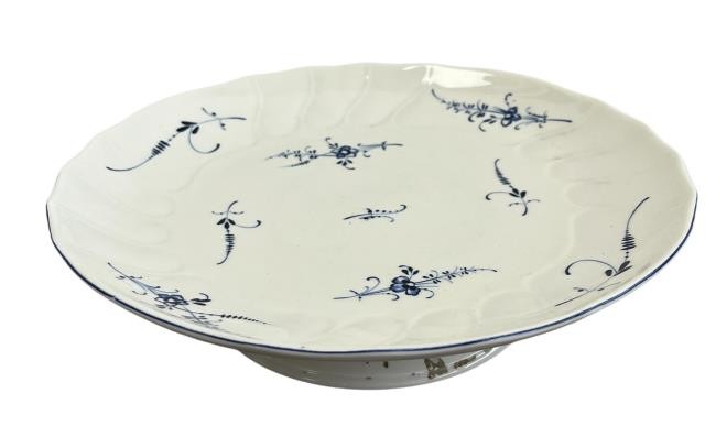 CAKE STAND-10DM-WHT/BLU PRINT