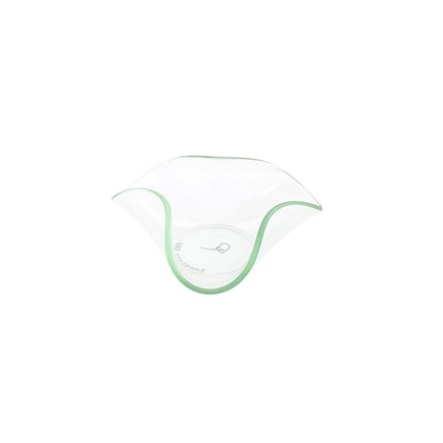 CANDY DISH-(Small)Translucent Wavy Green Glass