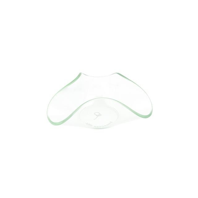 CANDY DISH-(Large)Translucent Wavy Green Glass