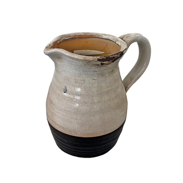 PITCHER-6H-CLR-GLS-RIBBED BOTT