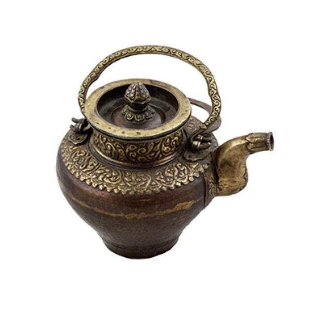 TEA POT-TIBETAN-RED COPPER-SM