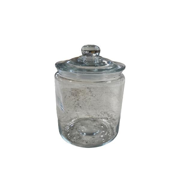 STORAGE JAR-10"H Apothecary Glass Jar w/Lid