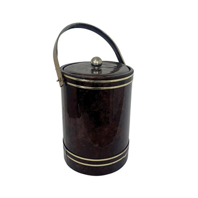(24050031)ICE BUCKET-Faux Tortouise Shell w|Gold Ring Detail