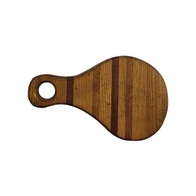 CUTTING BOARD-SMALL-WOOD-ROUND W|HANDLE