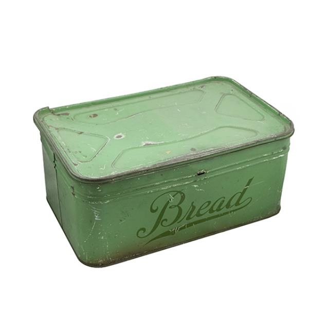 BREADBOX-GREEN METAL "BREAD"