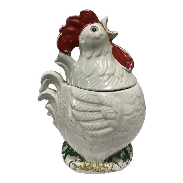 COOKIE JAR-CERAMIC ROOSTER